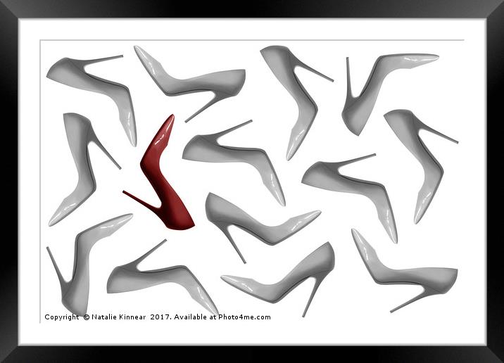 Shoes Pattern Abstract 3 Framed Mounted Print by Natalie Kinnear
