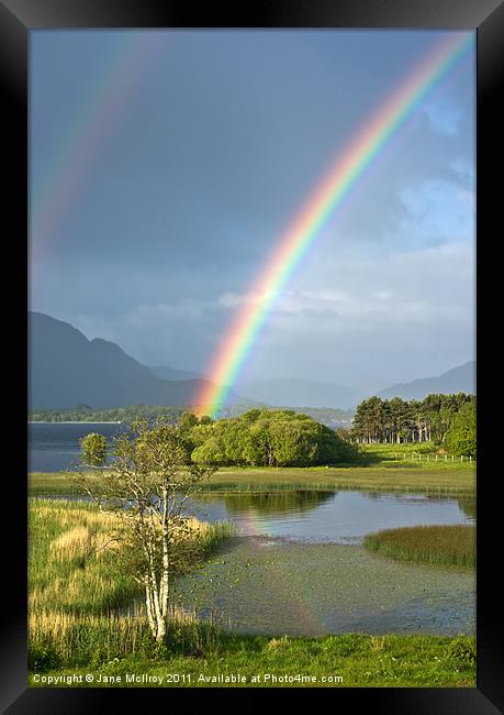 Irish Rainbow, Lower Lake, Killarney Framed Print by Jane McIlroy