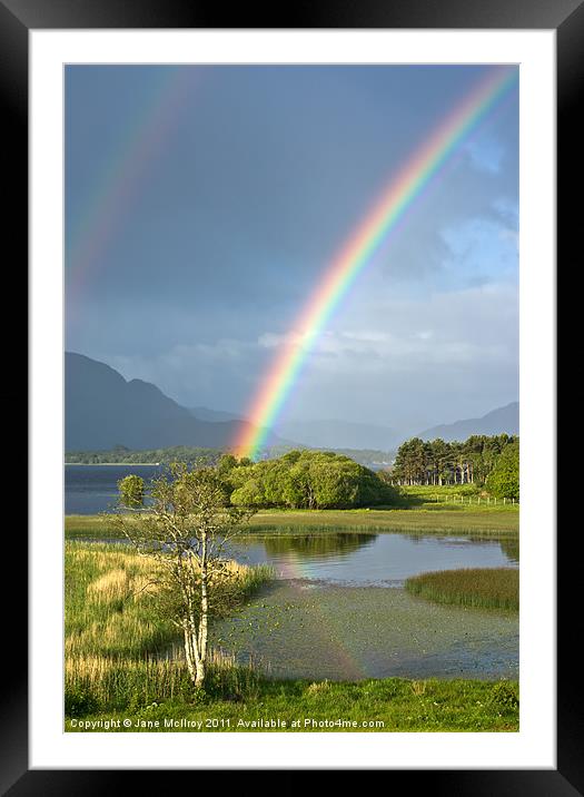 Irish Rainbow, Lower Lake, Killarney Framed Mounted Print by Jane McIlroy