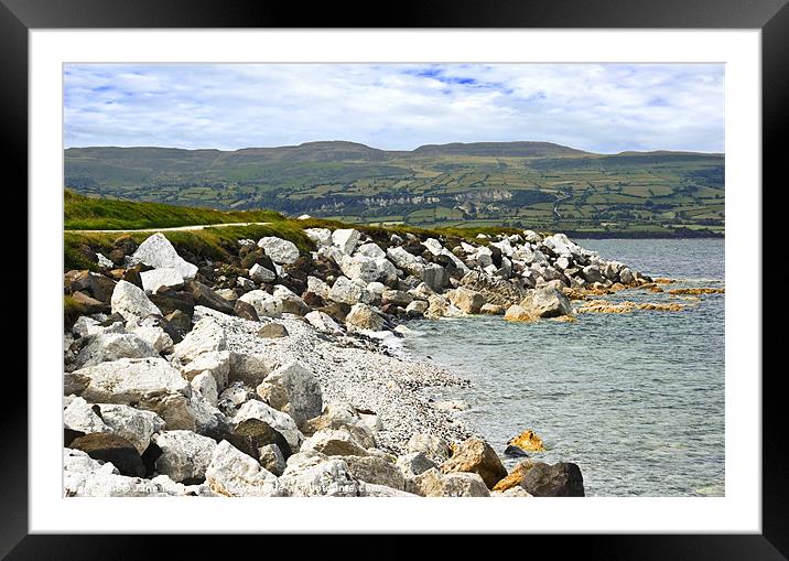 Carnlough Bay, Antrim, Northern Ireland Framed Mounted Print by Jane McIlroy