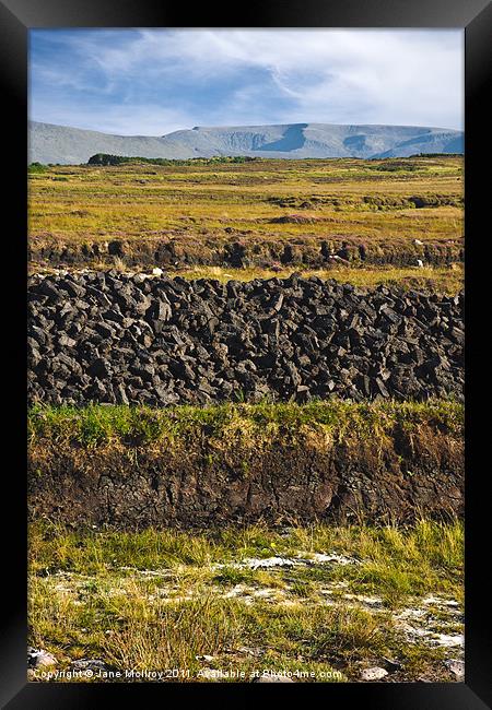 Peat Bog, Achill, Mayo, Ireland Framed Print by Jane McIlroy