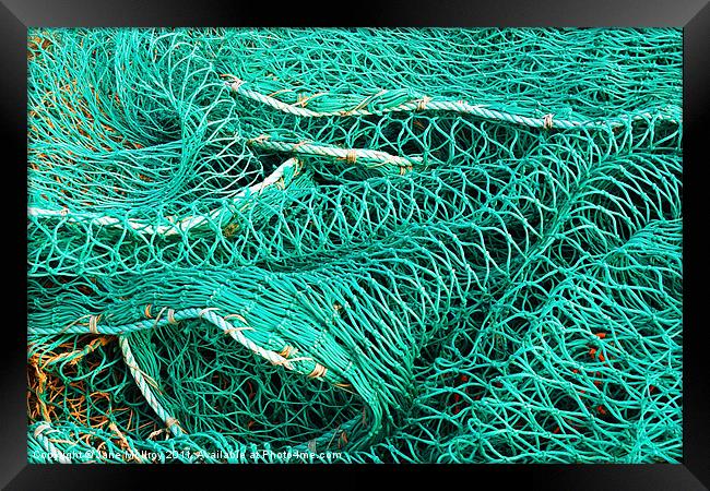 Colourful Pile of Fishing Nets Framed Print by Jane McIlroy
