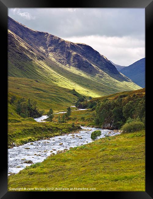 Glen Etive, Highlands of Scotland Framed Print by Jane McIlroy