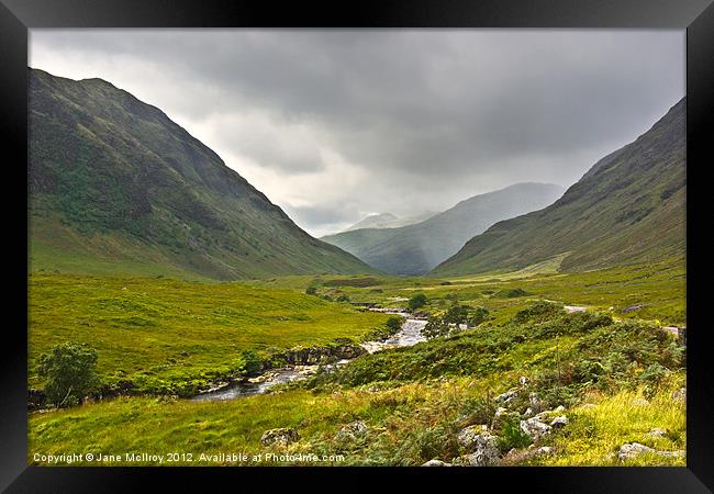 Glen Etive, Highlands of Scotland Framed Print by Jane McIlroy