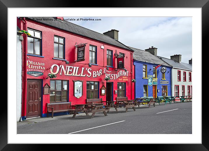 Colourful Irish Pub Framed Mounted Print by Jane McIlroy
