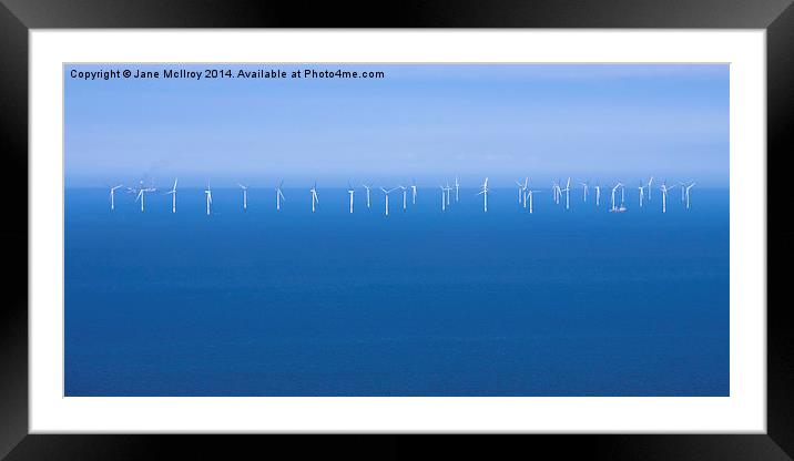 Off-Shore Wind Farm Framed Mounted Print by Jane McIlroy