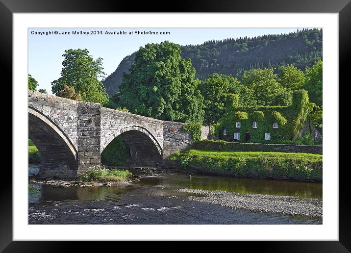 Llanrwst Bridge, Wales Framed Mounted Print by Jane McIlroy