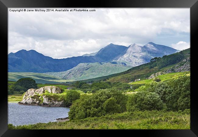 Mountains of Snowdonia Framed Print by Jane McIlroy