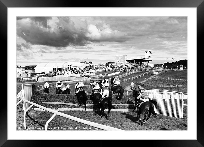 Horse Racing at Downpatrick Framed Mounted Print by Harry Marcus