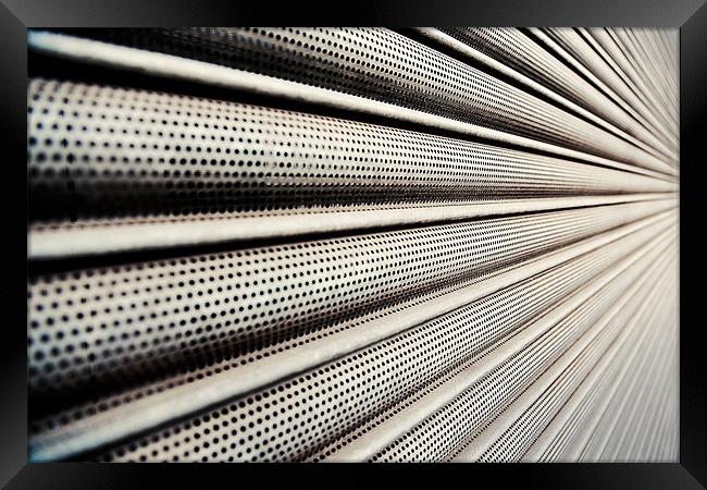 Roller Shutter Abstract Framed Print by Gary Lewis