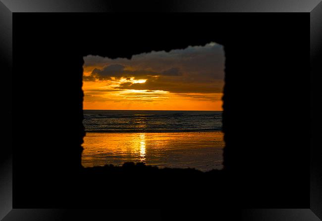 November sunset Framed Print by steve akerman