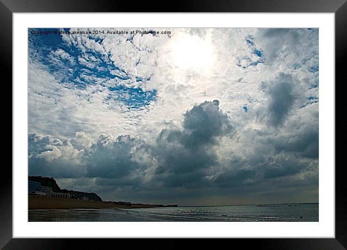 Clouds over Hastings Framed Mounted Print by steve akerman