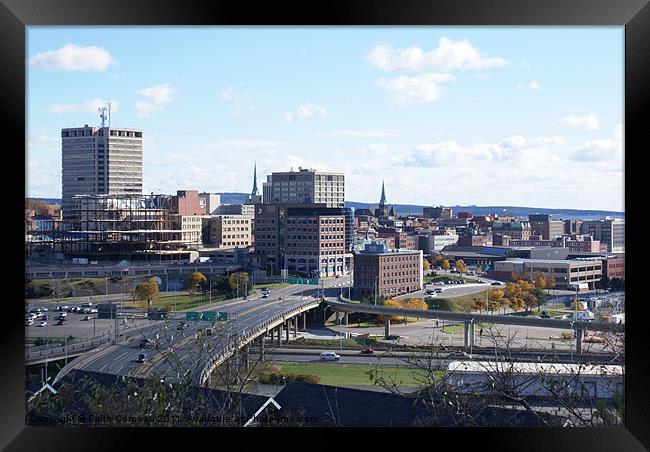 Our Beautiful City of Uptown Saint John Framed Print by Faith Comeau