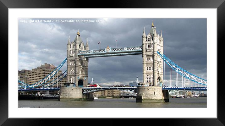 Tower Bridge Framed Mounted Print by Liz Ward