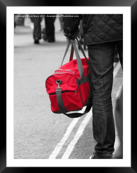 Red Bag Framed Mounted Print by Liz Ward