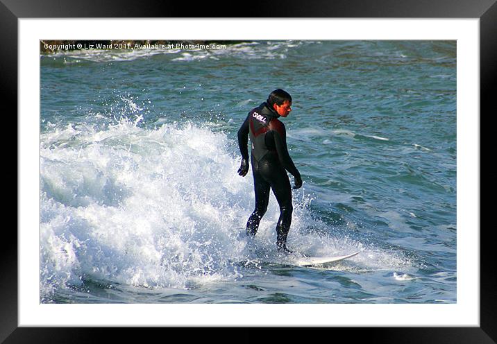 Surf's Up Framed Mounted Print by Liz Ward