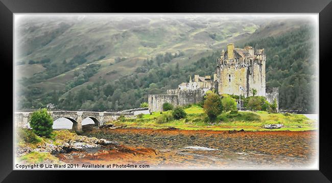 Eilean Donan Castle Framed Print by Liz Ward