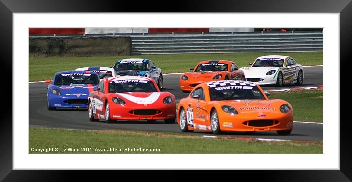 Ginetta Cup Racing Framed Mounted Print by Liz Ward