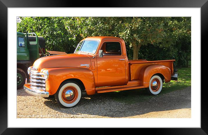 Chevrolet 3100 pickup Framed Mounted Print by Liz Ward