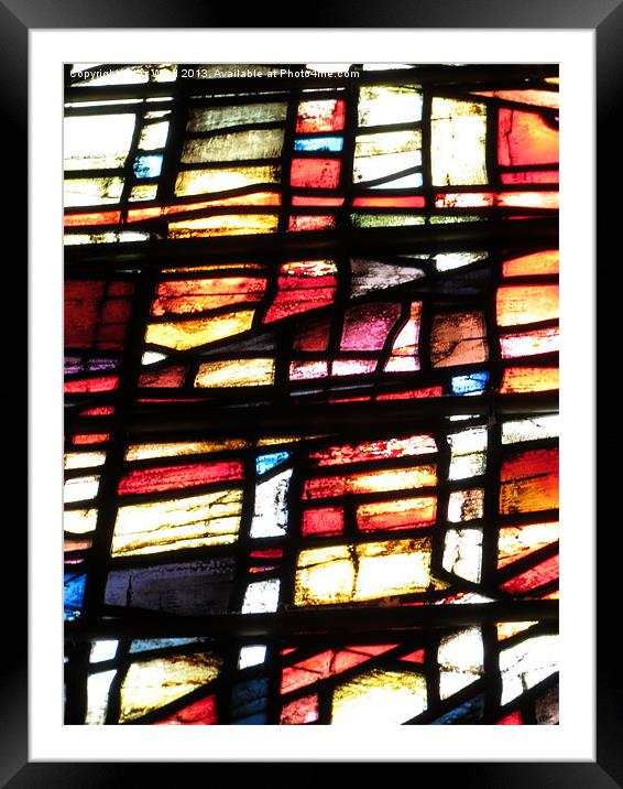Stained Glass Window Framed Mounted Print by Liz Ward