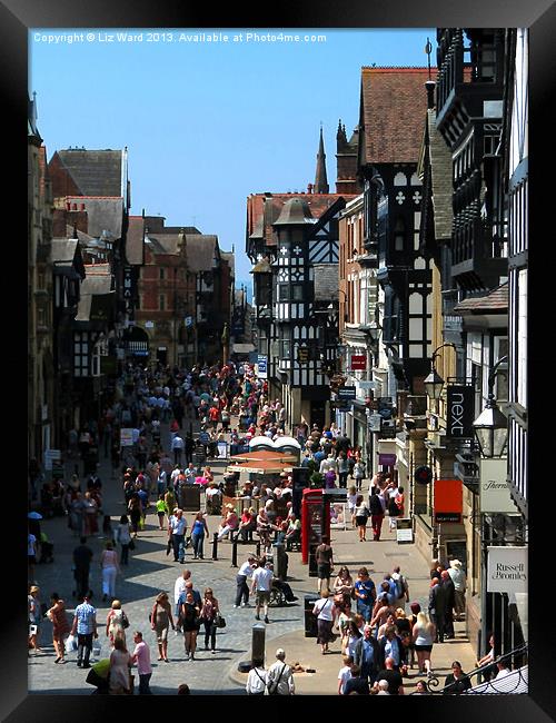 Chester City Centre Framed Print by Liz Ward