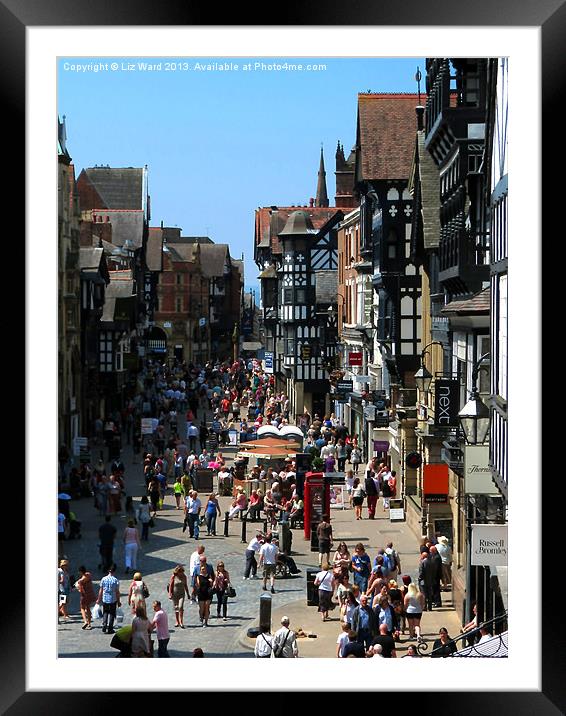 Chester City Centre Framed Mounted Print by Liz Ward