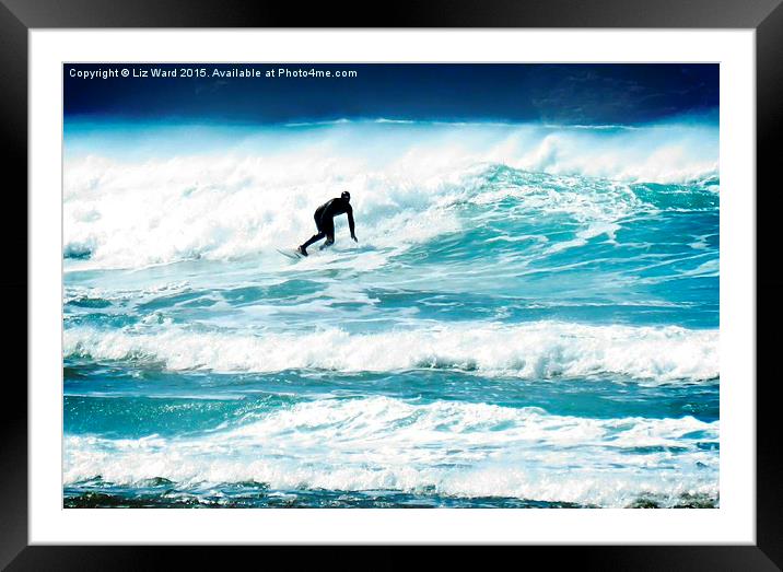  Surfs up Framed Mounted Print by Liz Ward