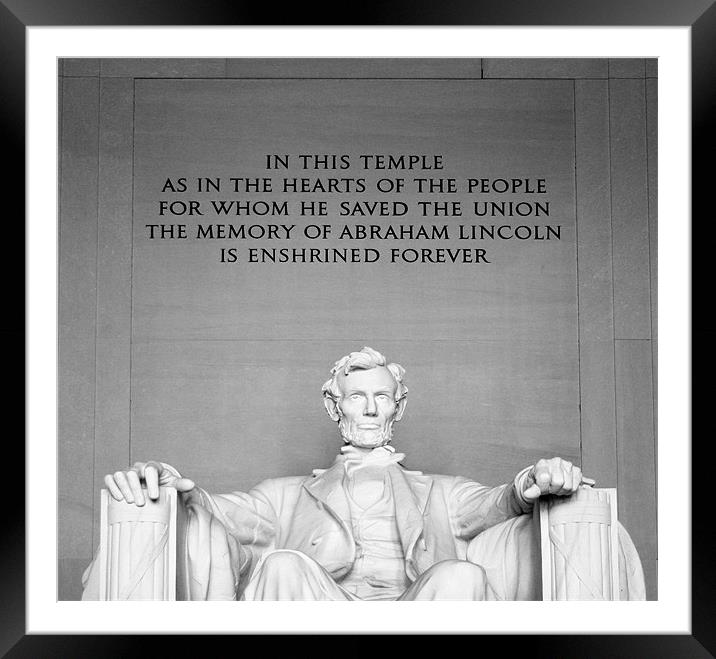 Lincoln Memorial Washington DC Framed Mounted Print by Cliff Kramer