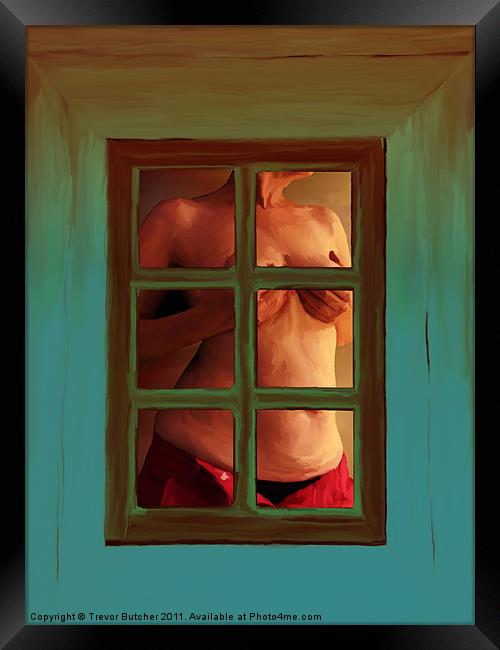 Cottage Window Framed Print by Trevor Butcher