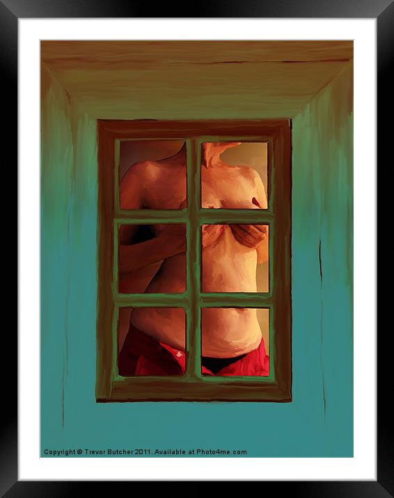 Cottage Window Framed Mounted Print by Trevor Butcher