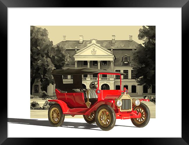 Ford Model T at the old palace Framed Print by Trevor Butcher