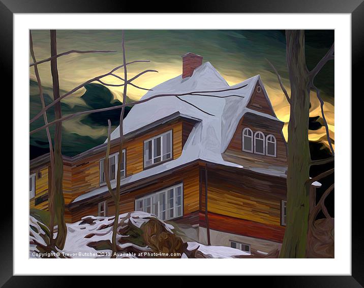 Hill House - Winter Framed Mounted Print by Trevor Butcher