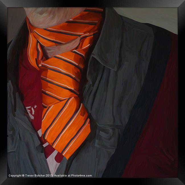 Orange Tie Framed Print by Trevor Butcher