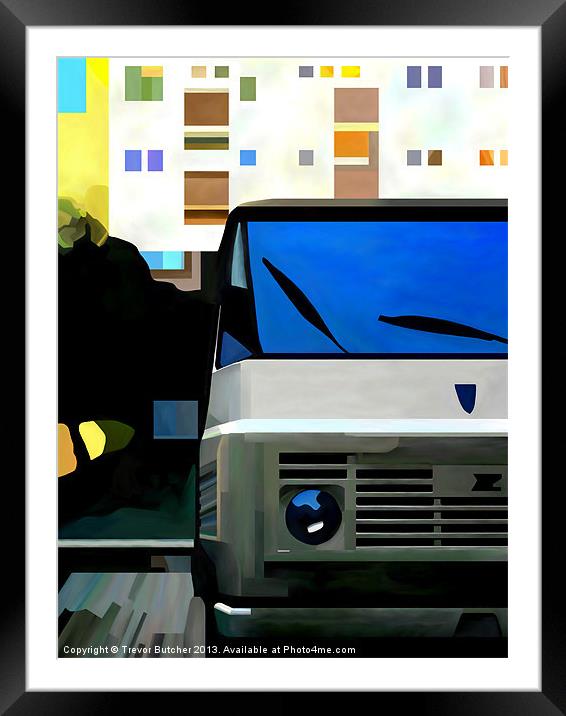 City Van Framed Mounted Print by Trevor Butcher