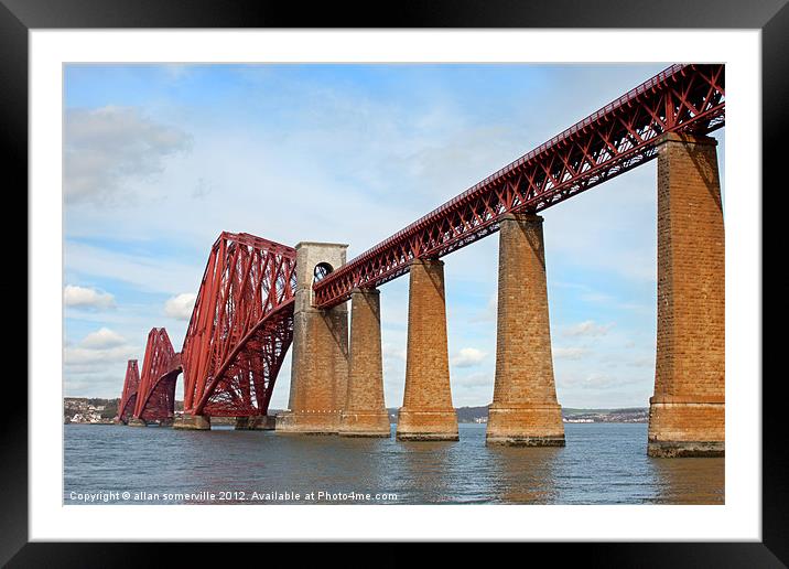 the forth rail bridge Framed Mounted Print by allan somerville