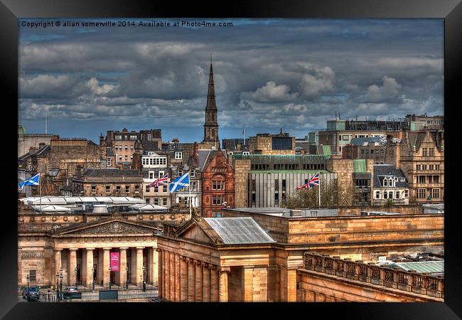  Edinburgh roof tops Framed Print by allan somerville
