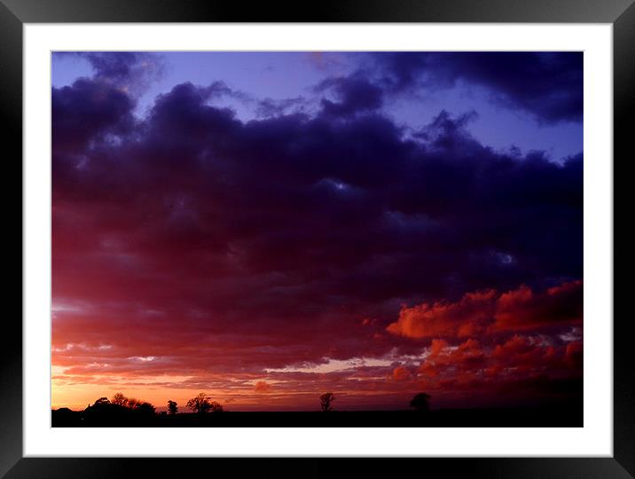 November 18th Sunset 2011 Framed Mounted Print by Nicky Vines