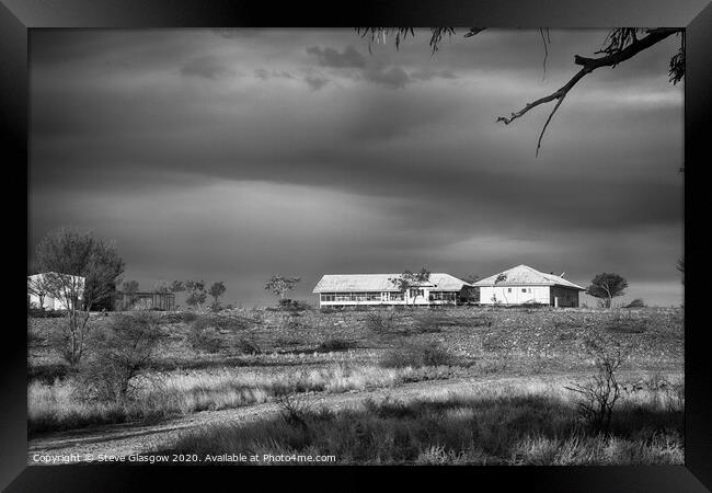 There's a Storm Brewing Framed Print by Steve Glasgow