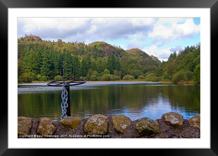 Yew Tree tarn cumbria Framed Mounted Print by Paul Messenger