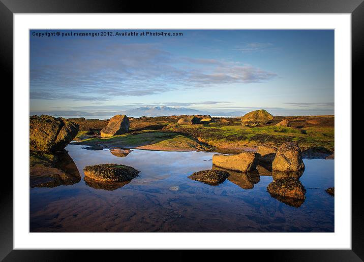 Isle of Arran Morning Glow Framed Mounted Print by Paul Messenger