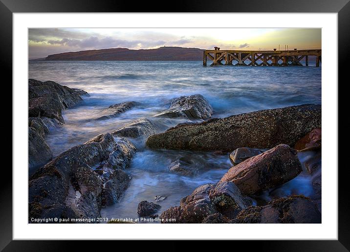 Sunset over Cumbrae Framed Mounted Print by Paul Messenger