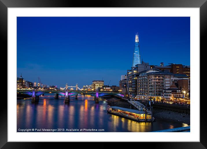 Shard View Framed Mounted Print by Paul Messenger