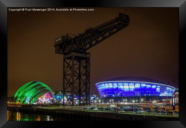 Glasgow at Night Framed Print by Paul Messenger