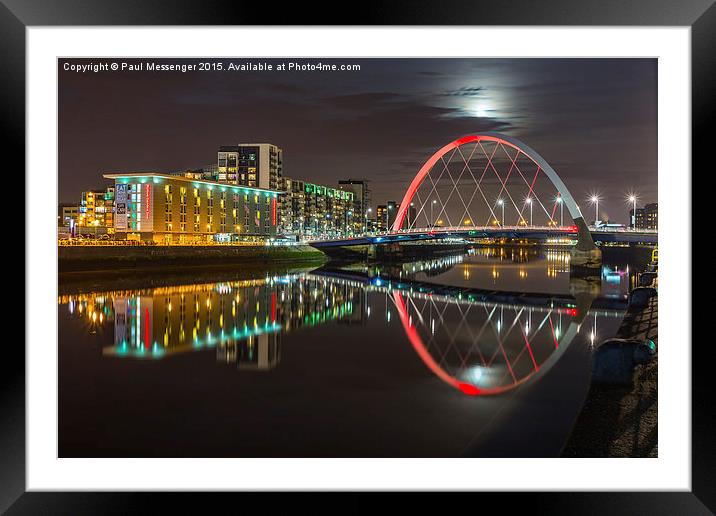   The Clyde Arc Glasgow Framed Mounted Print by Paul Messenger