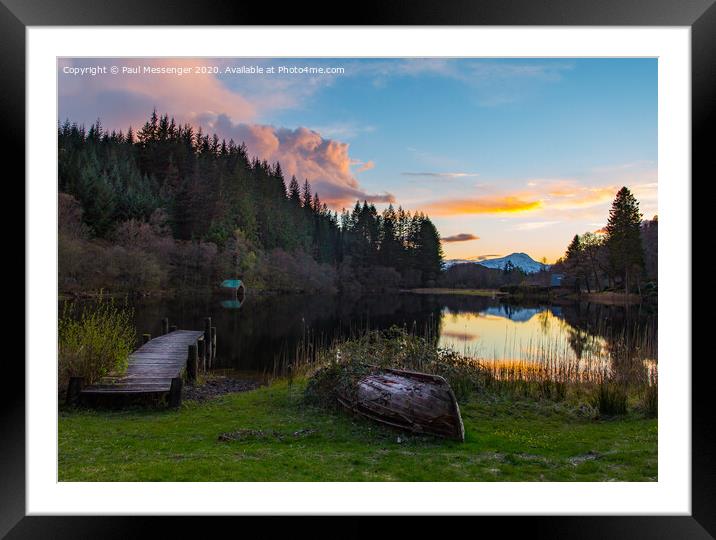 Loch Ard Scotland Framed Mounted Print by Paul Messenger