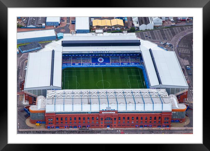 Glasgow Rangers Ibrox Stadium 2022 Scottish cup wi Framed Mounted Print by Paul Messenger