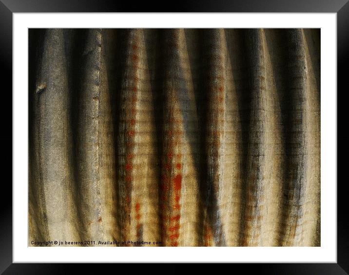 corrugated Framed Mounted Print by Jo Beerens