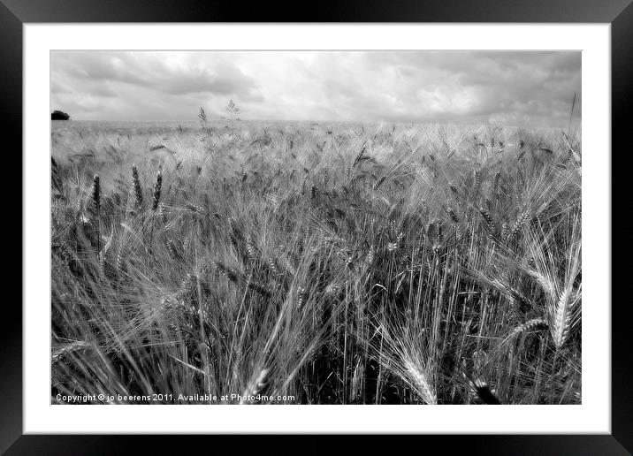 grainy Framed Mounted Print by Jo Beerens