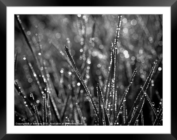 dropland Framed Mounted Print by Jo Beerens