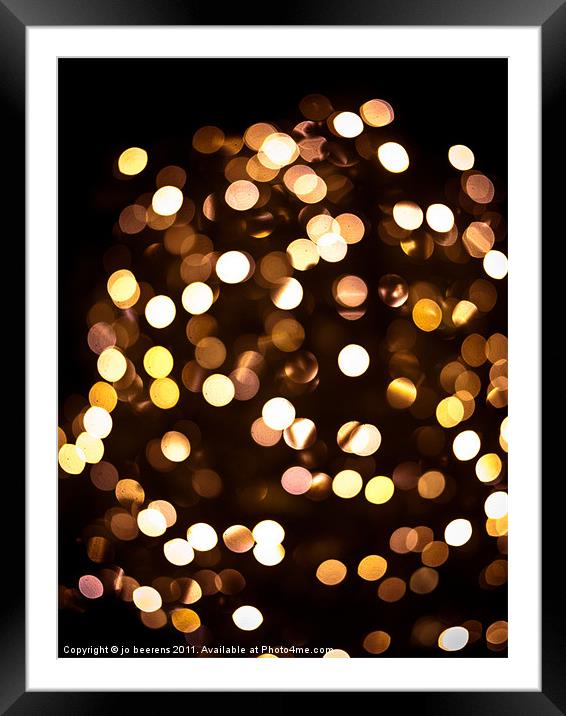 christmas lights Framed Mounted Print by Jo Beerens